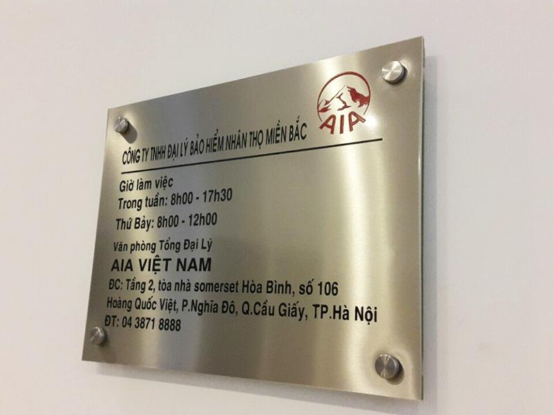 biển tên công ty inox