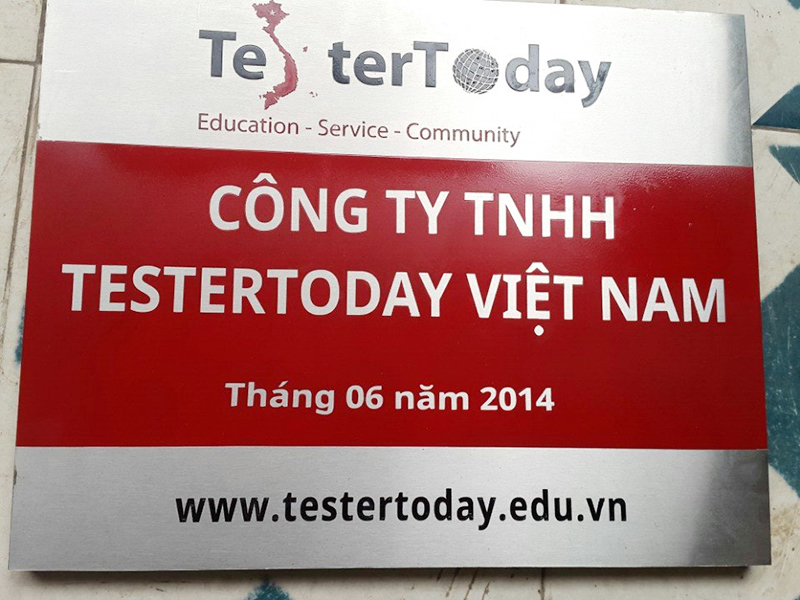 biển tên công ty inox