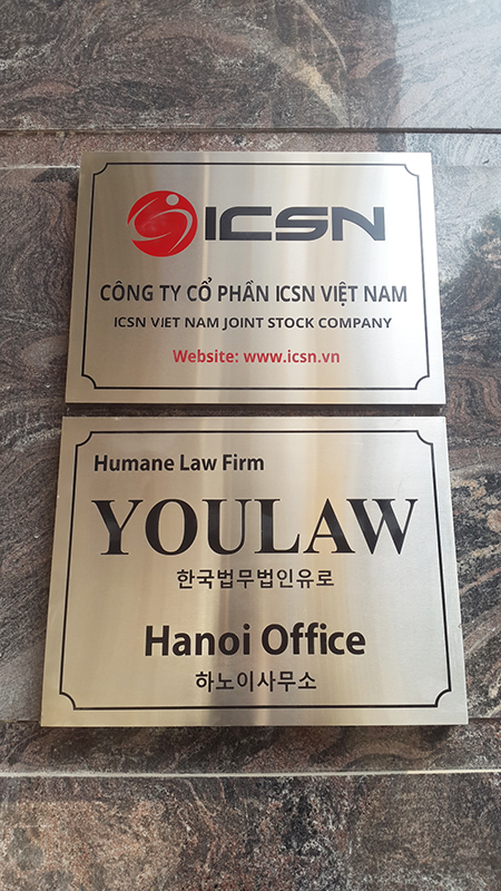 biển tên công ty inox