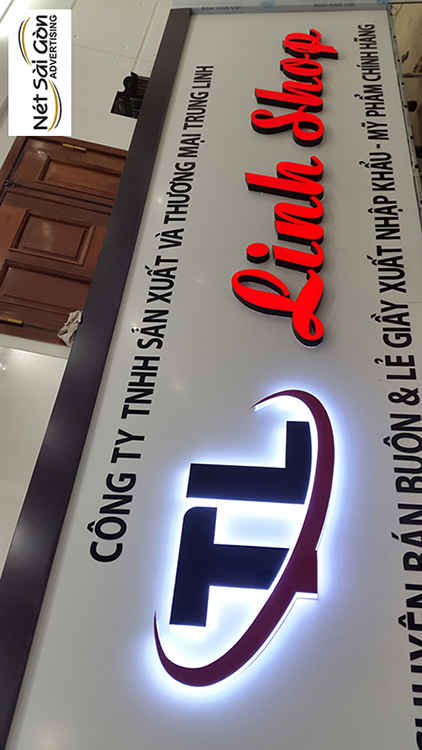 biển alu chữ nổi đèn led