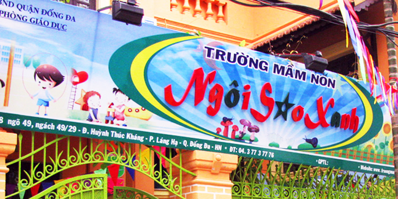biển hiệu trường mầm non